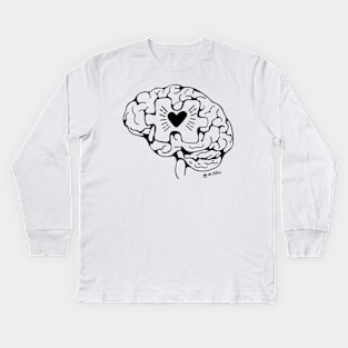 Brain love puzzle Kids Long Sleeve T-Shirt